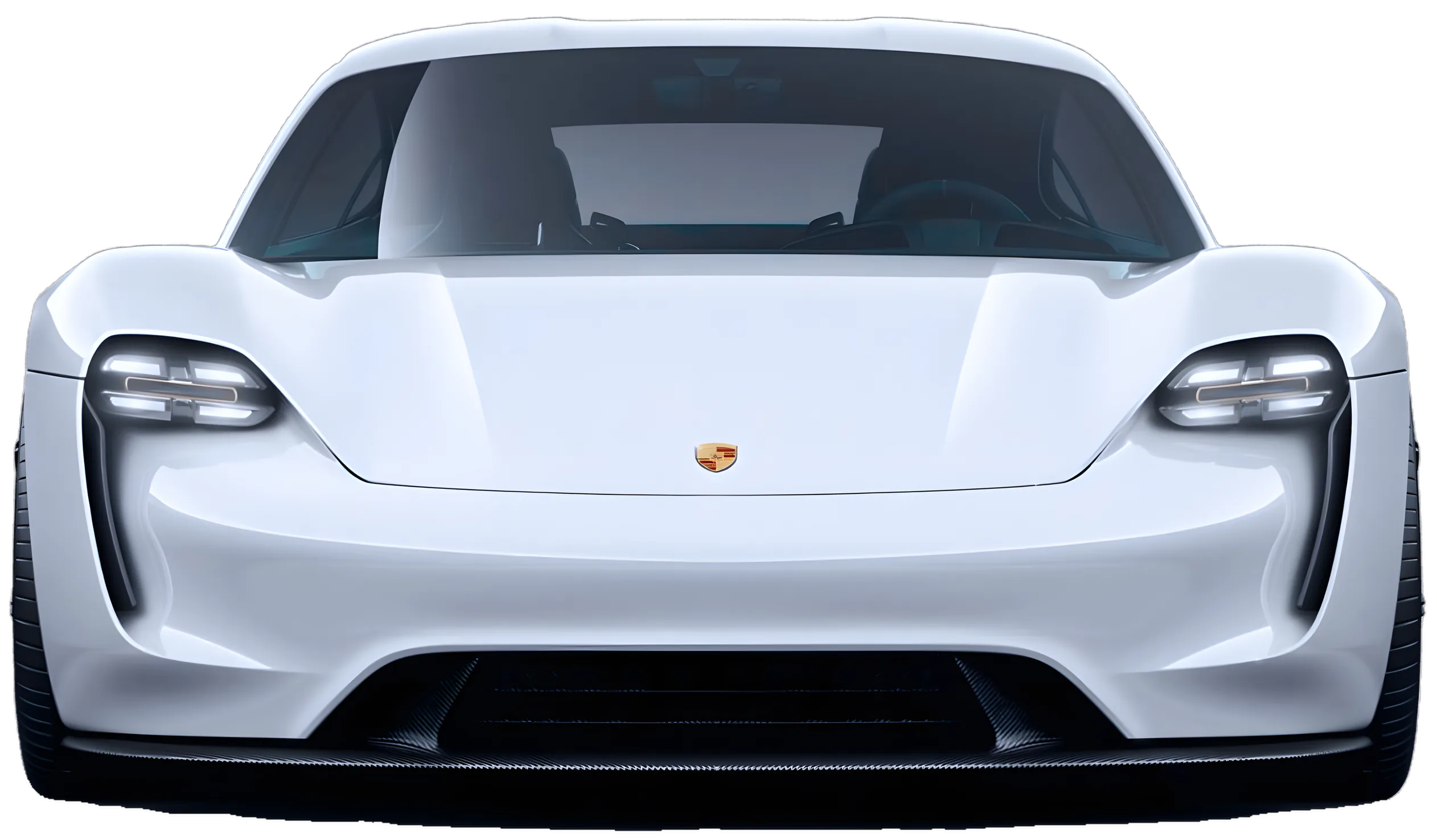 White Porsche Taycan showcased on the CarZone homepage